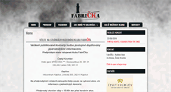 Desktop Screenshot of fabrickaklub.cz